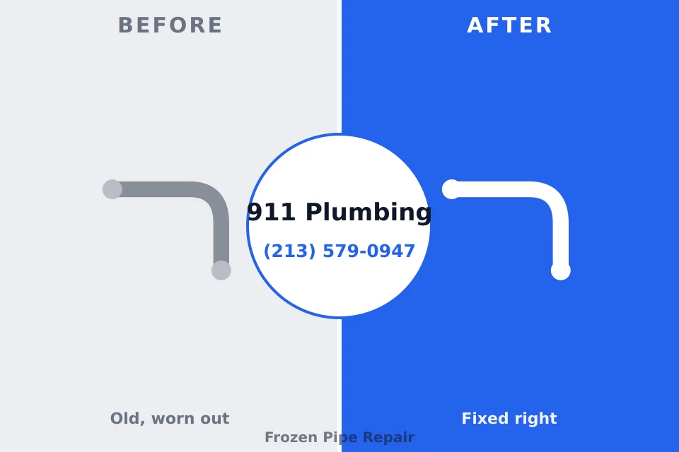 Before and after: plumbing repair Crugers, NY